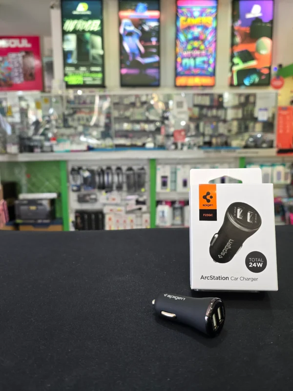 Base de Carga Auto USB x2 Spigen F23QC 24W