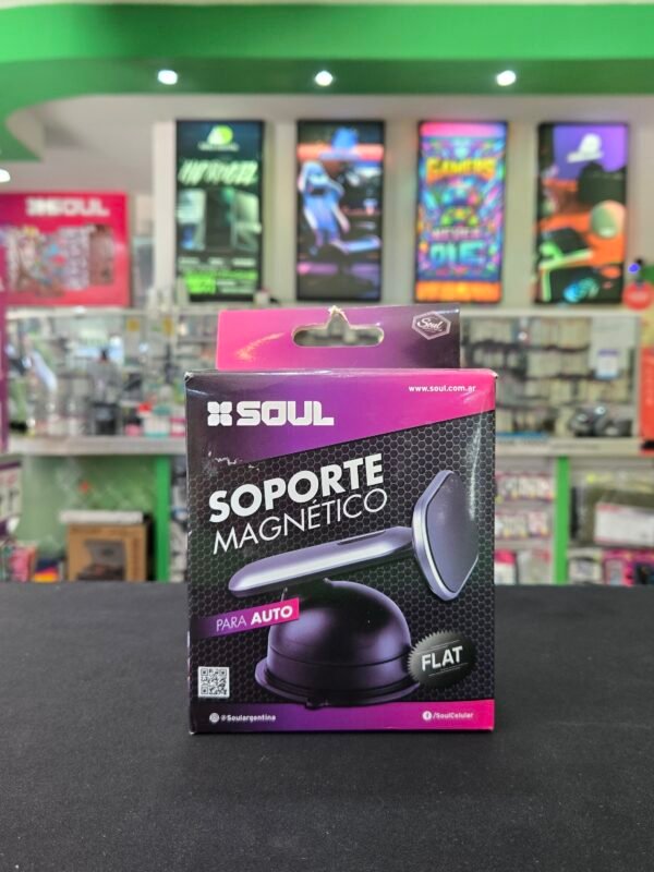 Soporte para auto soul con sopapa magnético FLAT