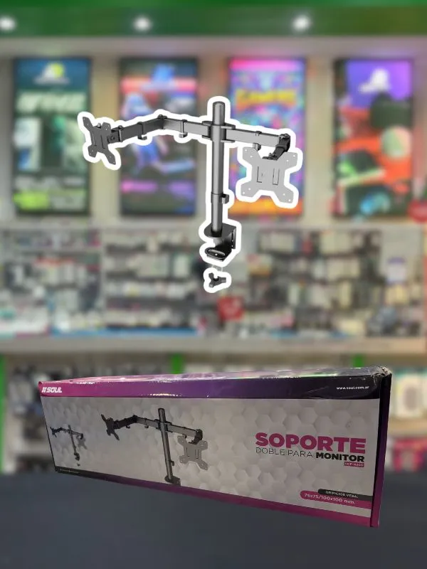 Soporte Doble Soul para Monitor 13" a 27" SOP-M200