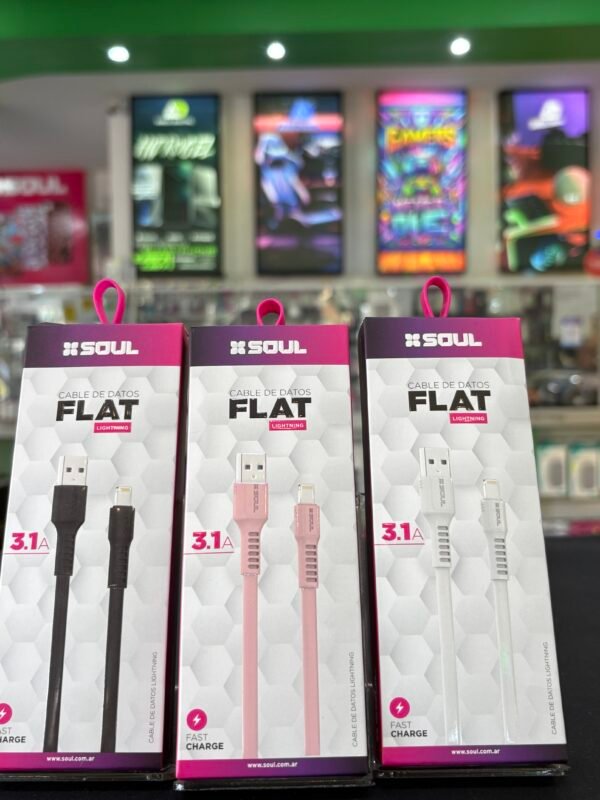 Cable USB iPhone SOUL Flat 3.1A