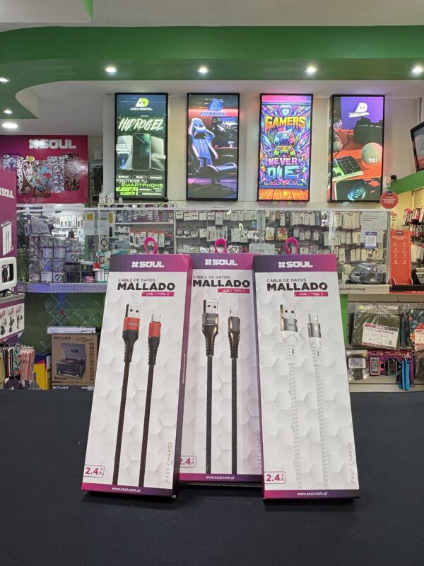 Cable USB Tipo C Soul Mallado 2.4A