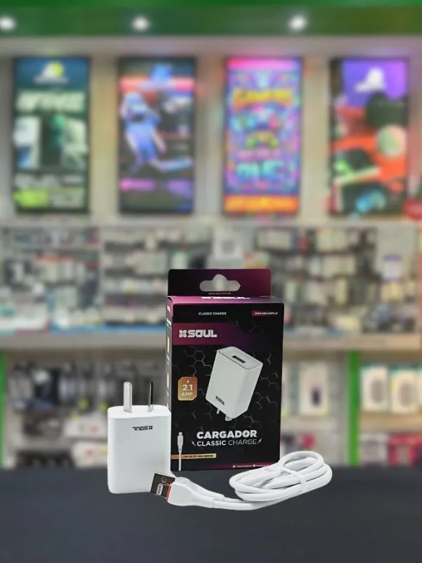 Cargador iPhone SOUL con cable USB/ lightning 2.1A