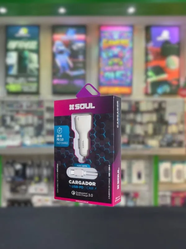 Cargador Auto Micro USB Soul Fast Charge QC3.0