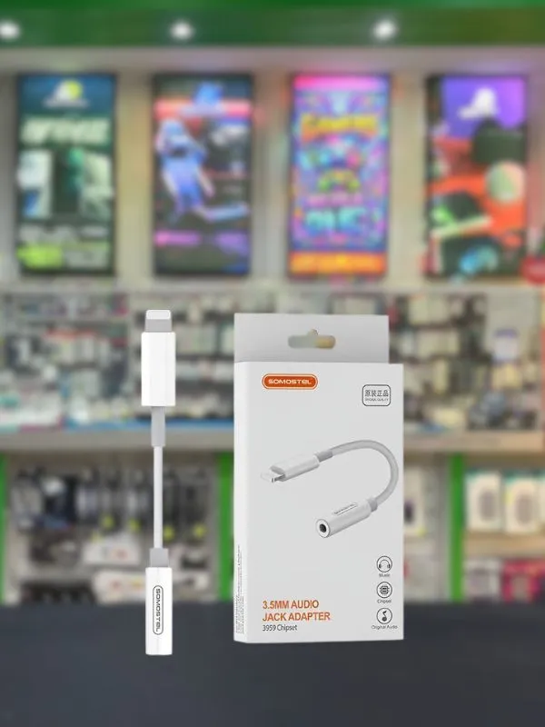 Adaptador Lightning a Jack 3.5 Hembra Somostel