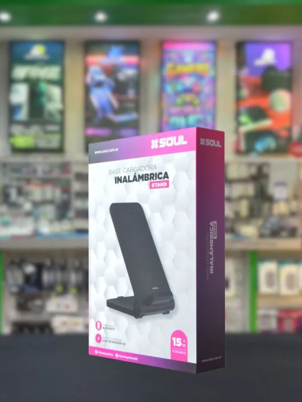Base cargadora inalámbrica soul stand 15w