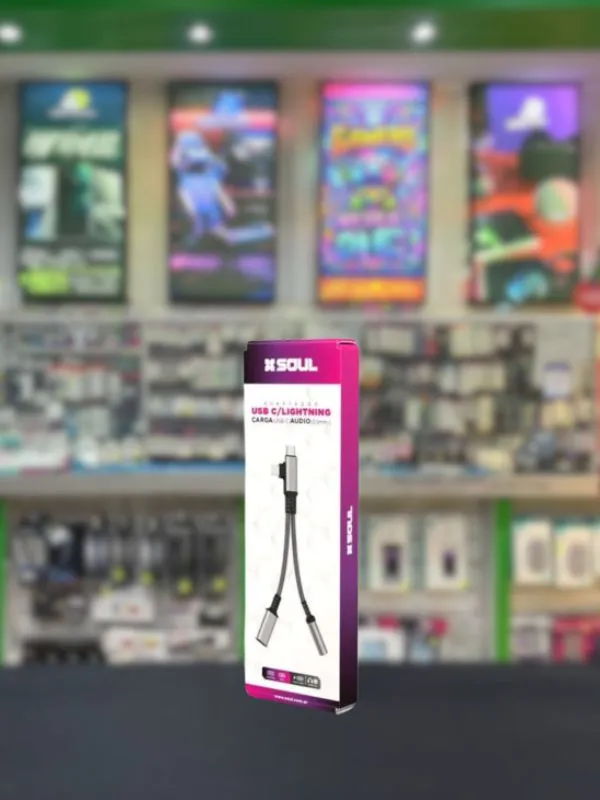 Adaptador Soul 2 en 1 Carga y Audio c/ lightning