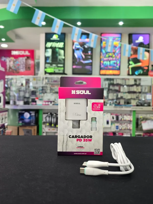Cargador Completo Soul PD 35w Base + Cable tipo c a c