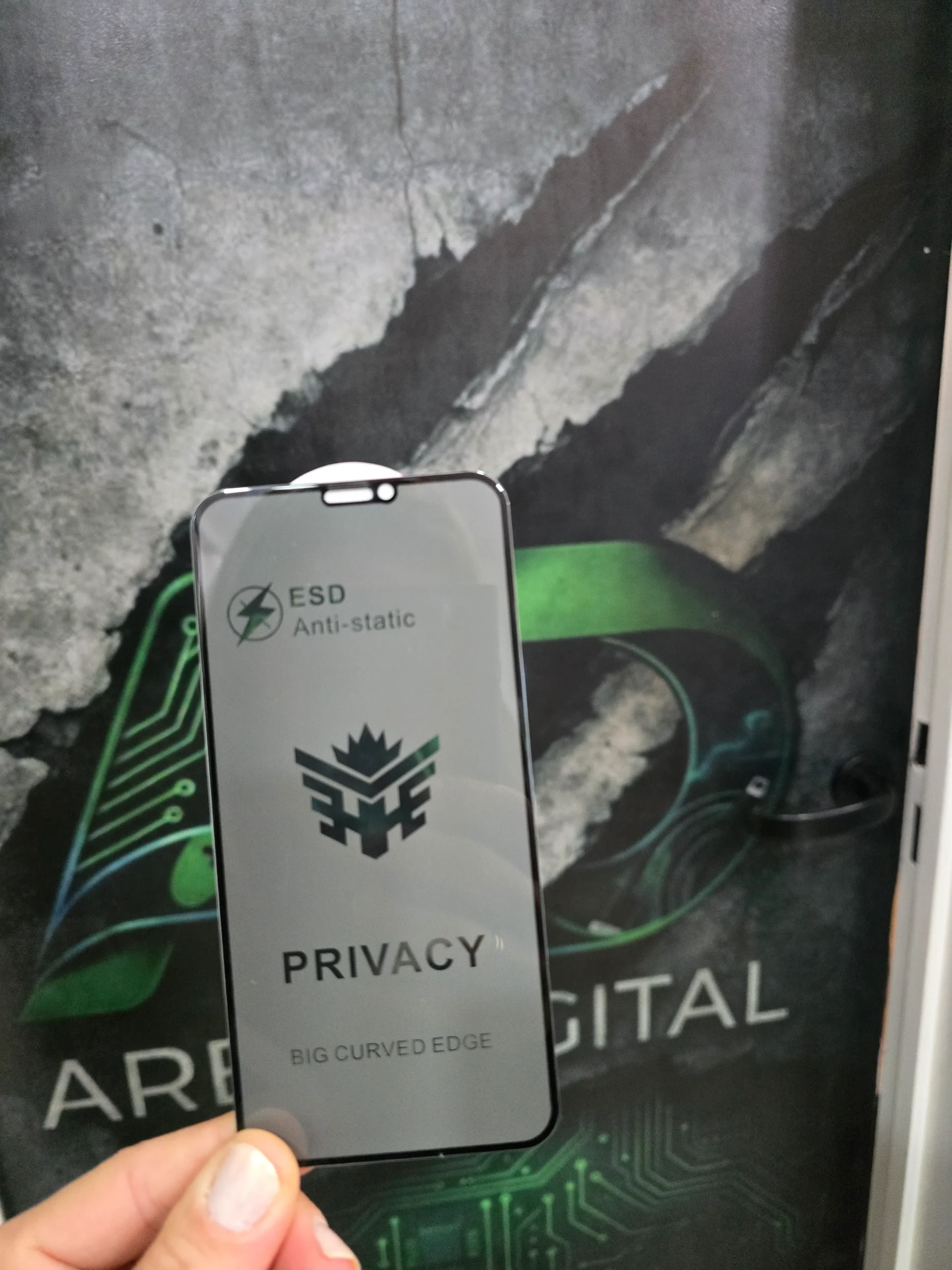 Protector de pantalla de vidrio templado con privacidad