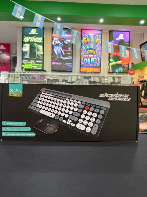 Kit Mouse + Teclado Inalambrico / Bluetooth Xaea Shadow Nexus