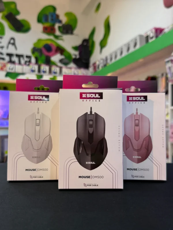 Mouse Óptico con Cable Soul OM500 Office