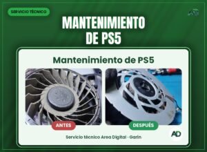 Ventilador de PS5 antes y después de la limpieza: primero con polvo acumulado y luego limpio