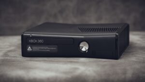 A nostalgic view of a classic Xbox 360 console, highlighting its vintage appeal.