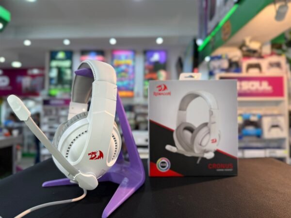 Auriculares cronus blancos H211W junto a su caja