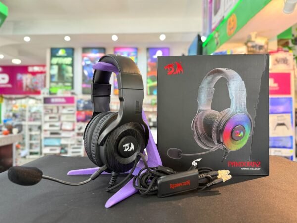 Auriculares redragon pandora 2 H350RGB-1 junto a su caja