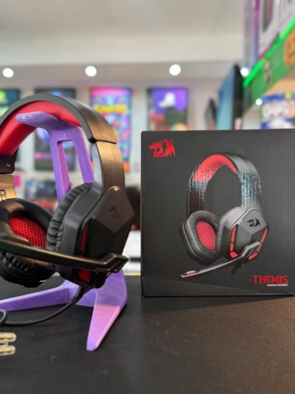 Auriculares redragon themis H220 junto a su caja